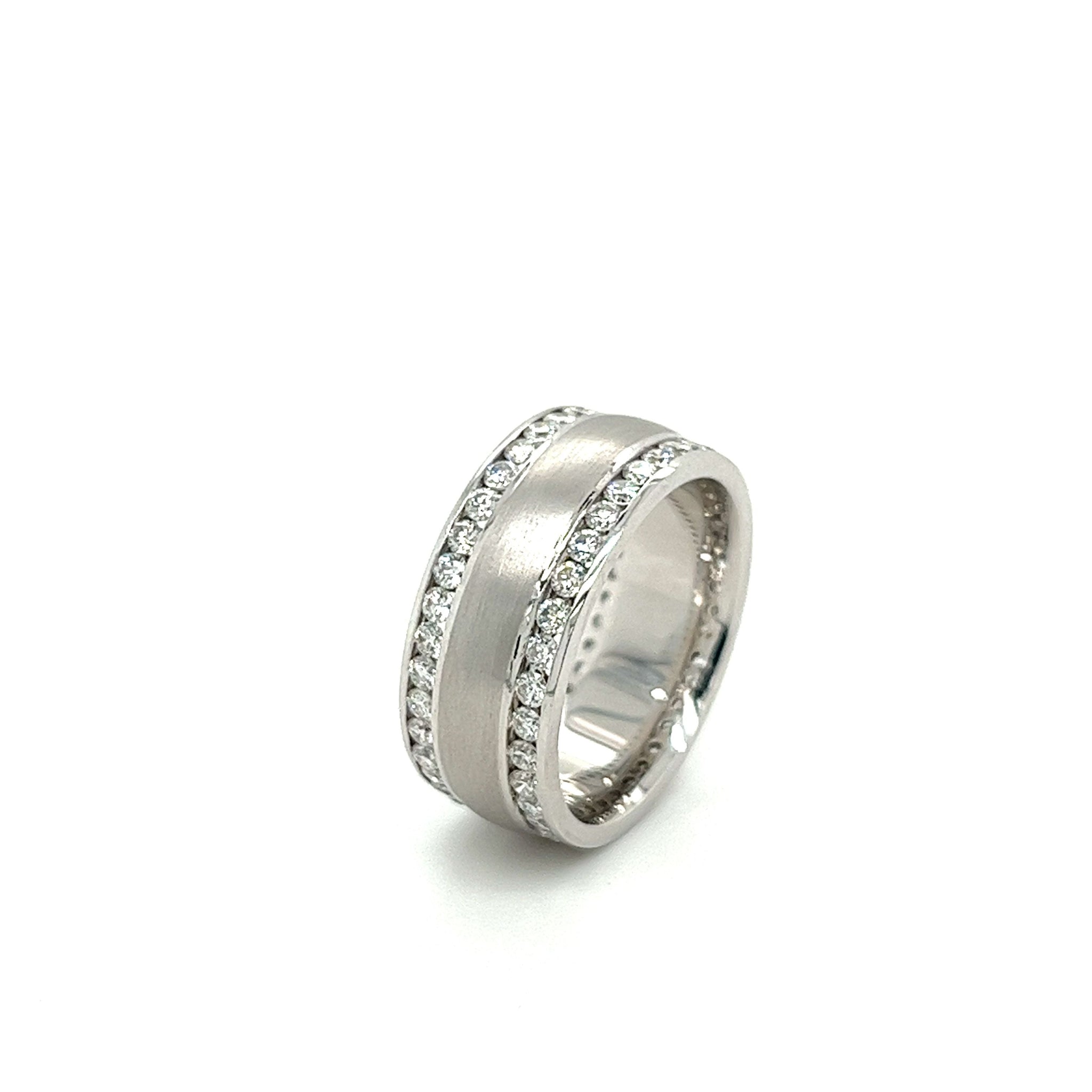 Moissanite Diamond Rings - Princess Cut Moissanite Eternity Band,  Engagement Band Ring Diamond Ring For Women Anniversary Gift Manufacturer  from Ajmer